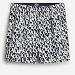 J. Crew Patterned Boxer Classic Crane Navy & White